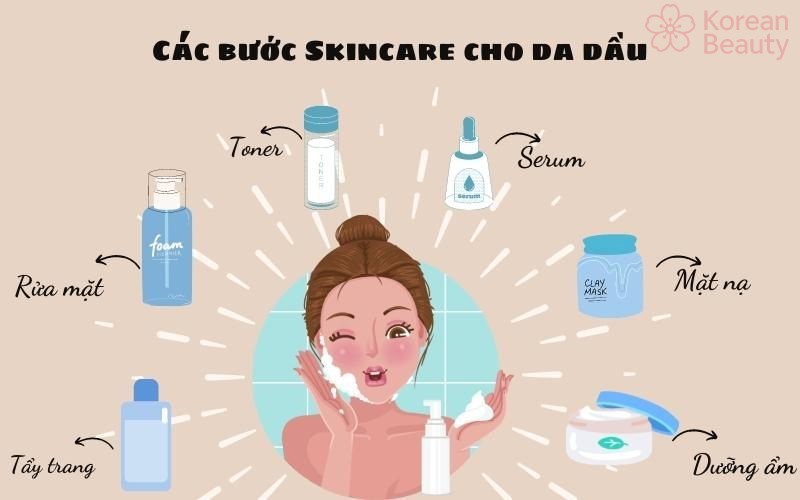 Kết hợp sử dụng sửa rửa mặt cho da dầu và skincare để tăng hiệu quả